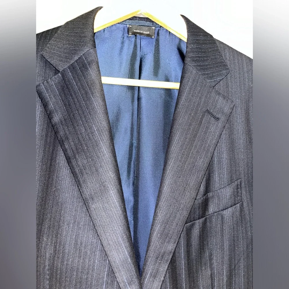 Ermenegildo Zegna Couture XXX Wool & Silk blend Suit Jacket, 48R, Navy, designer